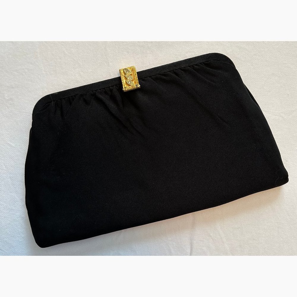 Vintage black clutch purse